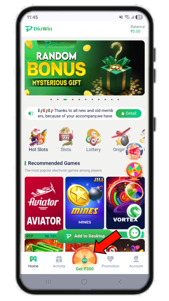 500 rupees spin wheel